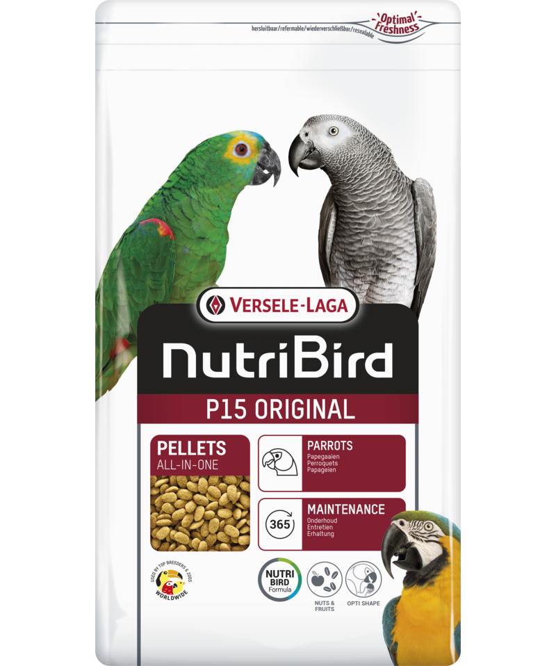 Versele Laga Nutribird Р15 Original - пълноценни ежедневни пелети - 1кг