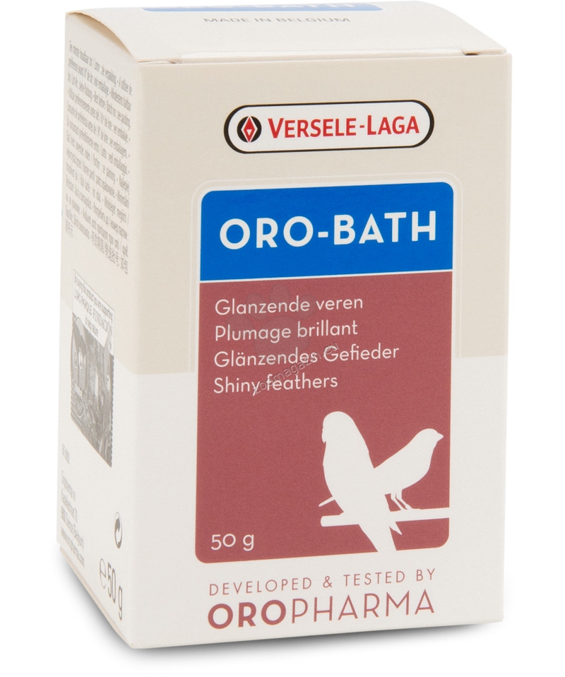 Versele Laga - Oropharma Oro - Bath - специални соли за баня и красиво оперение - с релаксиращо действие върху мускулите и почистващо действие върху кожата и перата 300 гр.