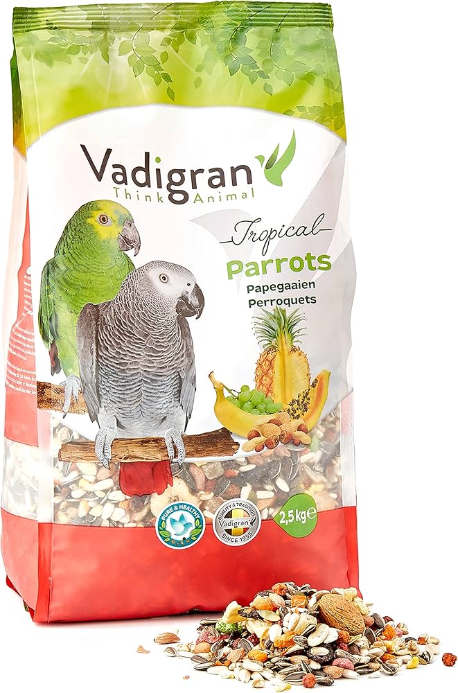 Пълноценна храна с плодове за средни и големи Папагали 650 гр. - Vadigran Parrot Tropical