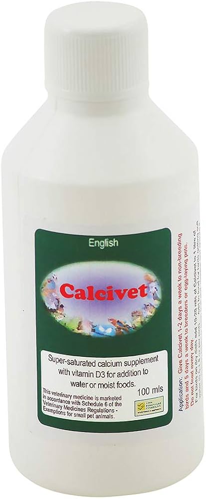 Течен Калций за Папагали -CALCIVET +вит. D3 - 100 ml.