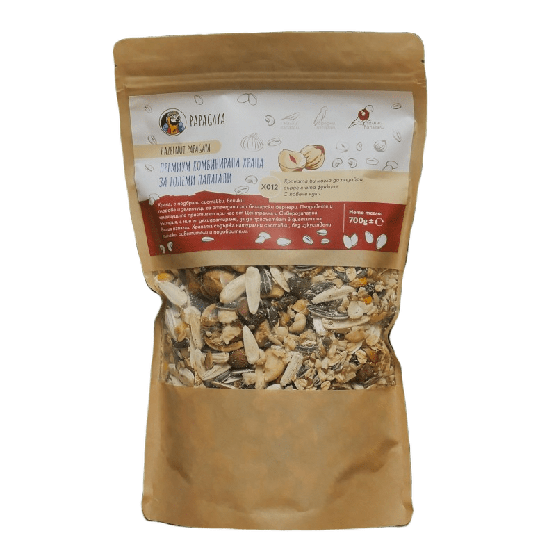 Hazelnut Papagaya Храна 700гр за ГОЛЕМИ папагали